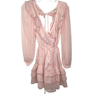 ASOS Dress Sz 4 Pink Mini Miss Selfridge Fairy Babydoll Party Y2K Prom NEW